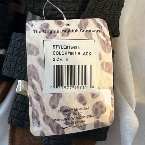 NWT Muk Luks Black Espadrille Sandals - Picture 8 of 8